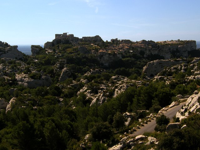 Pohled na Les Baux